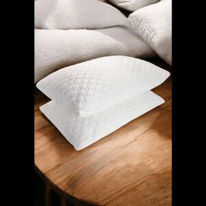 Home Reflections 2-Pack Hybrid Foam & Down Alt Cool Pillows-SQ